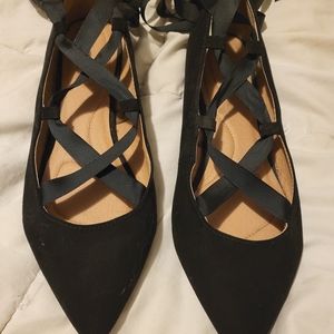 Lane Bryant Lace Up Flats